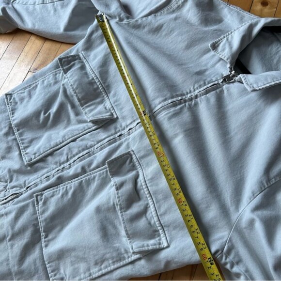 Zara Sz XL Cotton Off Grey Full Zip Thick Jacket - Picture 10 of 11